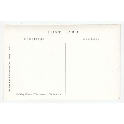 Sudeley Castle Winchcombe Gloucestershire RP Postcard