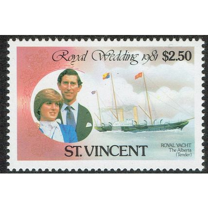 St. Vincent 1981 Royal Wedding $2.50c Multicoloured SG670 UM