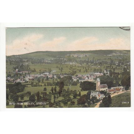 View from Selsley Stroud Postcard 1905 Gloucestershire