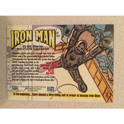 Marvel Masterpieces Series 2 Trading Cards #4-Iron Man 1993