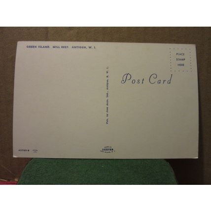 GREEN ISLAND, MILL REEF, ANTIGUA, WEST INDIES, unused postcard =