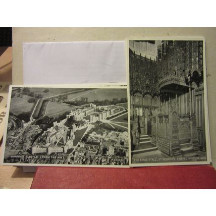 WINDSOR CASTLE, pack of 6 unused b/w vintage postcards by Valentine /