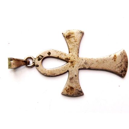 Ankh Cross – Nickel, Probably 1920’s Egyptian Revival