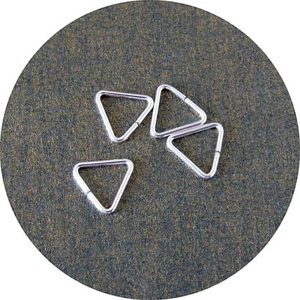 925 Sterling Silver 8 x 8mm Triangle Charm Pendant Bead Holder High Quality C5
