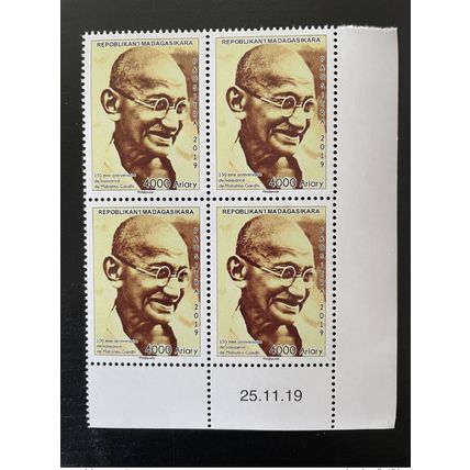 Madagascar 2019 / 2020 Mi. 2717 Block 4 date 150ème Anniversaire Mahatma Gandhi