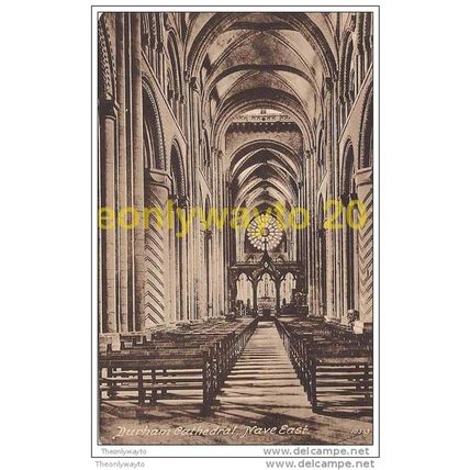 DURHAM CATHEDRAL, NAVE EAST, CO DURHAM, ENGLAND, 1900/10s?, Postcard