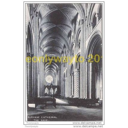 DURHAM CATHEDRAL, THE NAVE, CO DURHAM, ENGLAND, 1900/10s, Postcard