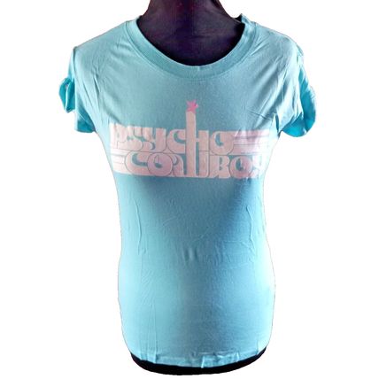 PSYCHO COWBOY Blue Fitted S/S Stretch T-Shirt M UK 8/10 BNWT