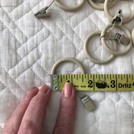 Off White ClipOn Curtain Rings 1 3/8” Diameter