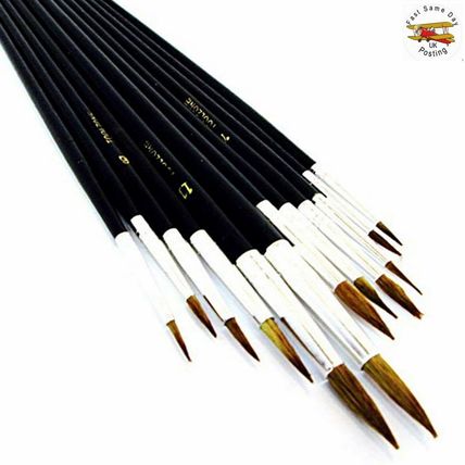 12 x POINTED ARTIST BRUSH SET Small/Large Art Paint Brushes Thin/Thick Detailed