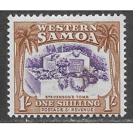 SAMOA WESTERN 1935 MINT 1/- STEVENSONS TOMB SG186 186 SG