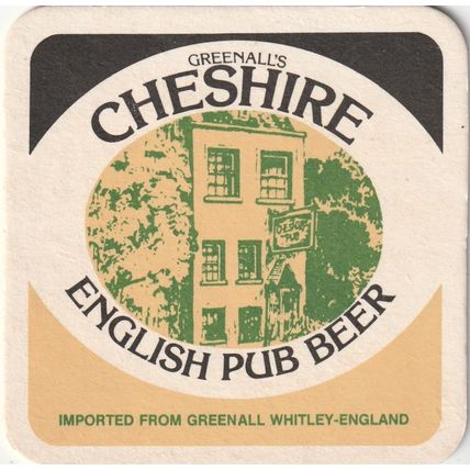 BEER MAT - GREENALL WHITLEY - CHESHIRE BEER (EXPORT USA) - (Cat No 010) - (1989)
