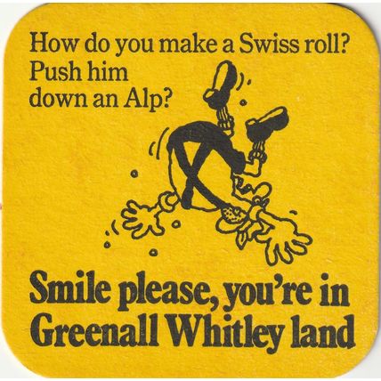 BEER MAT - GREENALL WHITLEY BREWERY - SMILE PLEASE - (Cat No 267) - (1973)