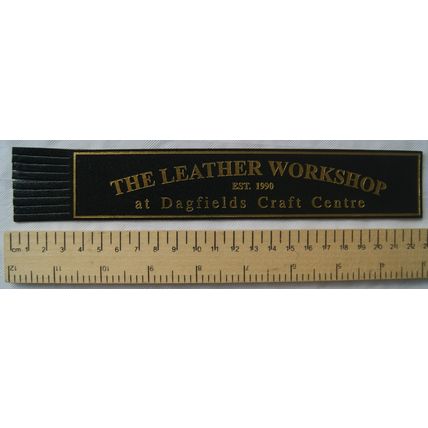 Vintage: black leather bookmark - The Leather Workshop, Dagfelds Craft Centre