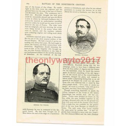 Gen Boubaki and Gen von Werder, Villersexel, 1871, Book Illustration, c1905