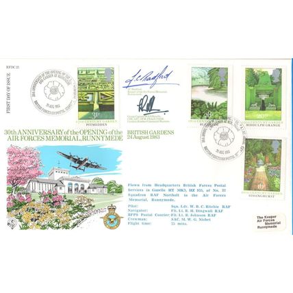 30th Anniversary Of Air Forces Memorial At Runnymede Hand Signed FDC