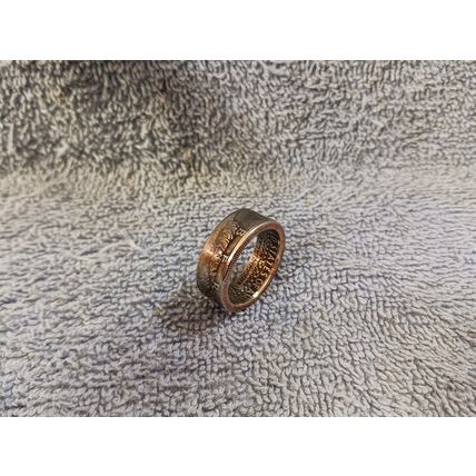 1979 Kennedy Half Dollars size 10-1/2 coin ring handmade mixed metals (B)