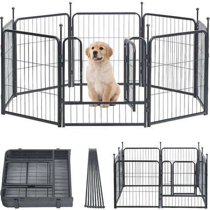 Dog Playpen, Dog Fences for the Yard, Portable Outdoor Dog Playpen for Large/Med