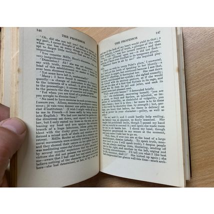 1906 CHARLOTTE BRONTE THE PROFESSOR & BRONTE POEM FICTION FAUX LEATHER BOOK (P3)
