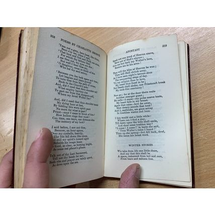 1906 CHARLOTTE BRONTE THE PROFESSOR & BRONTE POEM FICTION FAUX LEATHER BOOK (P3)
