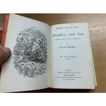 1914 CHARLES DICKENS DOMBEY AND SON FIRESIDE EDITION FICTION HB BOOK (P4)