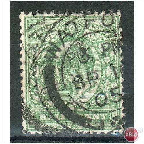 GB stamps 1902-10 KEV11 - 1/2d SG215 Watford cancel 2
