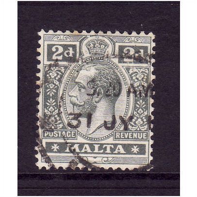 MALTA 1914 SG75 2d GREY FINE USED