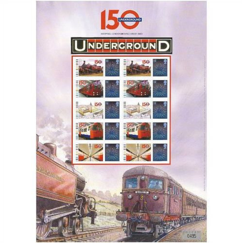 Great Britain Customised Sheet: 150th Anniversary of the London Underground.