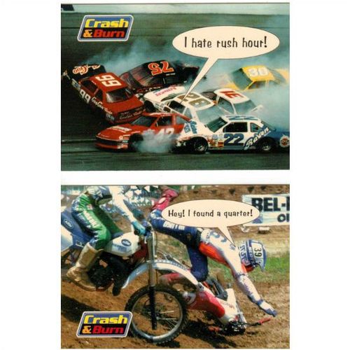 Crash & Burn Trading Cards Promo a + Promo b from Cornerstone Inc. - 1995