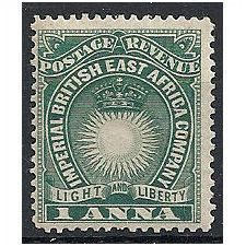 British East Africa 1890 SG5 1a Blue-Green Mounted Mint . .