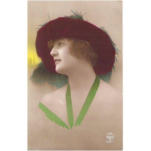 CARTE POSTALE - MODE - FEMME A CHAPEAU - REF 97