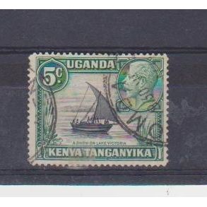 KenyaUganda.SG111 5c Dhow on Lake Victoria.Fine Used.Aug16
