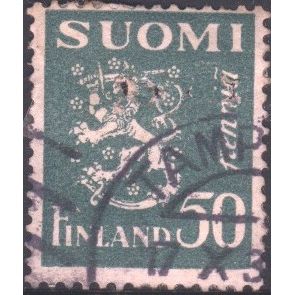 Finland 1932 - 50p green - Rampant Lion - used