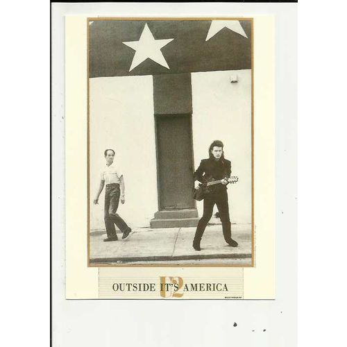 U2 OUTSIDE IT'S AMERICA Athena Postcard (0334364)