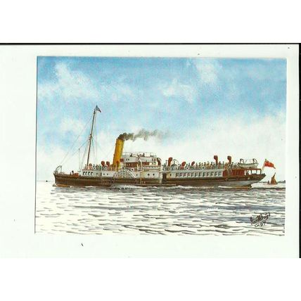 Belle Steamers PS SOUTHEND BELLE Art Postcard (Leander PS-011)