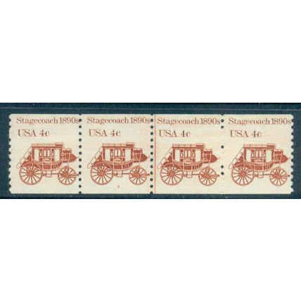 1898Av 4c Stagecoach Fine MNH Dry Gum PNC 4/4 W0505