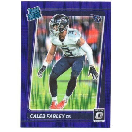 OPTIC RATED ROOKIE PURPLE SHOCK CALEB FARLEY REFRACTOR