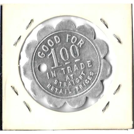 South Bend Indiana Hickey Brothers Oliver Hotel Cigar Flowered $1.00 Token BU