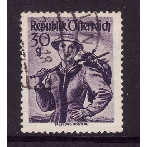 AUSTRIA 1948 PROV COSTUMES SG 1115 30G VIOLET FINE USED #6