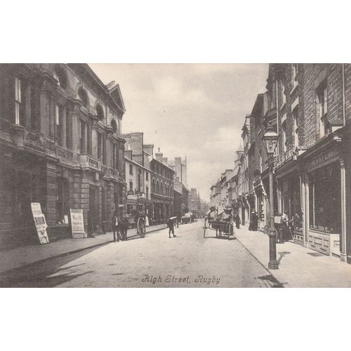High Street Rugby Warwickshire Posted From Rugby Station Postcard (WAR72370)