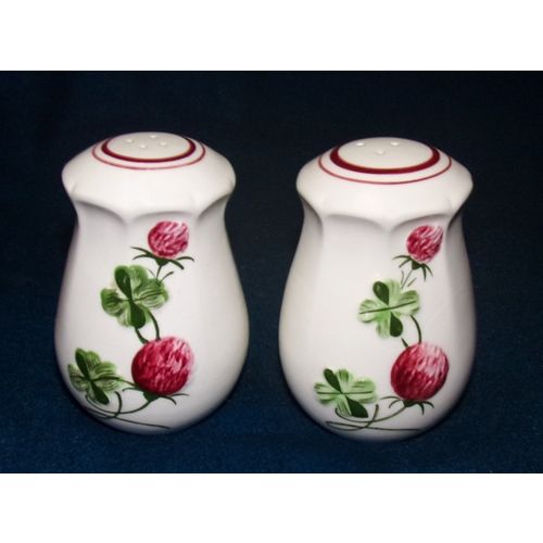 Lefton Pink Clover salt and pepper set 2536 four leaf clover vintage fair