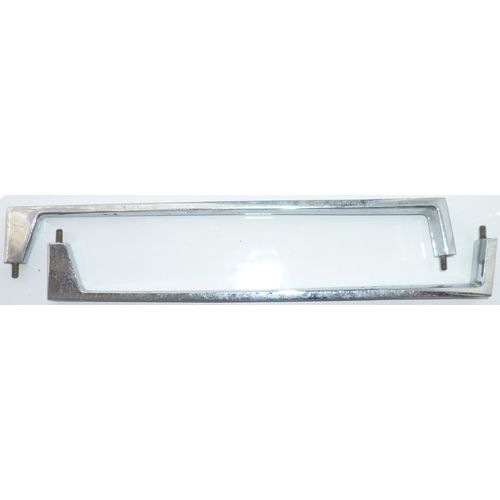 Chrome tapered handle 216mm long 18mm wide 2 off