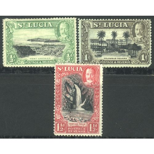 St. Lucia 1936 - SG113/15 - King George V x 3 - MH