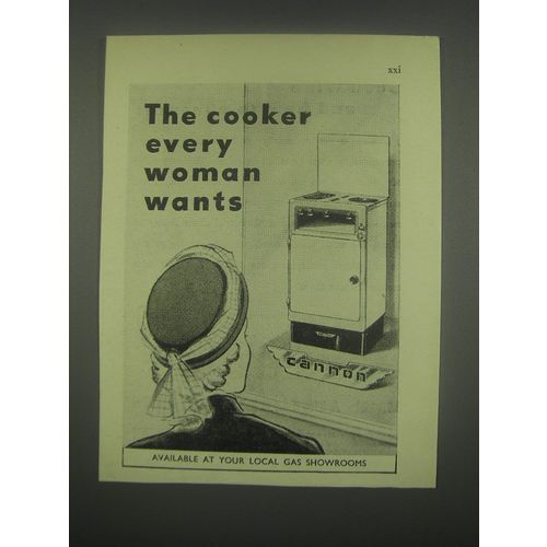 1949 Cannon Cooker Ad - The cooker every woman wants