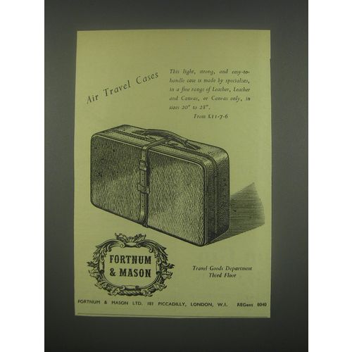 1949 Fortnum & Mason Air Travel Cases Ad - Air Travel Cases