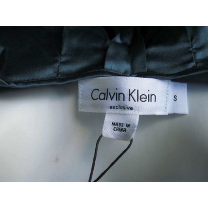 Women's Teal Calvin Klein Exclusive Small Dress Shirt 100% Silk $128 Tag Stored