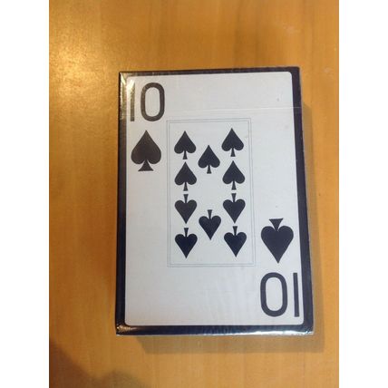Giant Face Plastic Coated Standard Size Playing cards deck Blue Poker Size BNIP