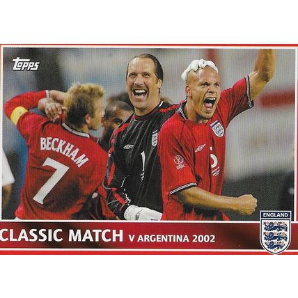 Topps ENGLAND 2005 Trading Card: Classic Matches - 88, v Argentina 2002