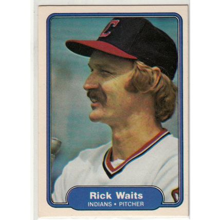 1982 Fleer baseball card 382 Rick Waits– Cleveland Indians