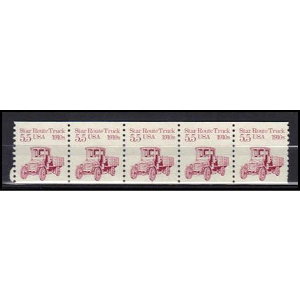 2125 5.5c Star Route Truck Very Fine MNH Dry Gum PNC 1/5 X0438